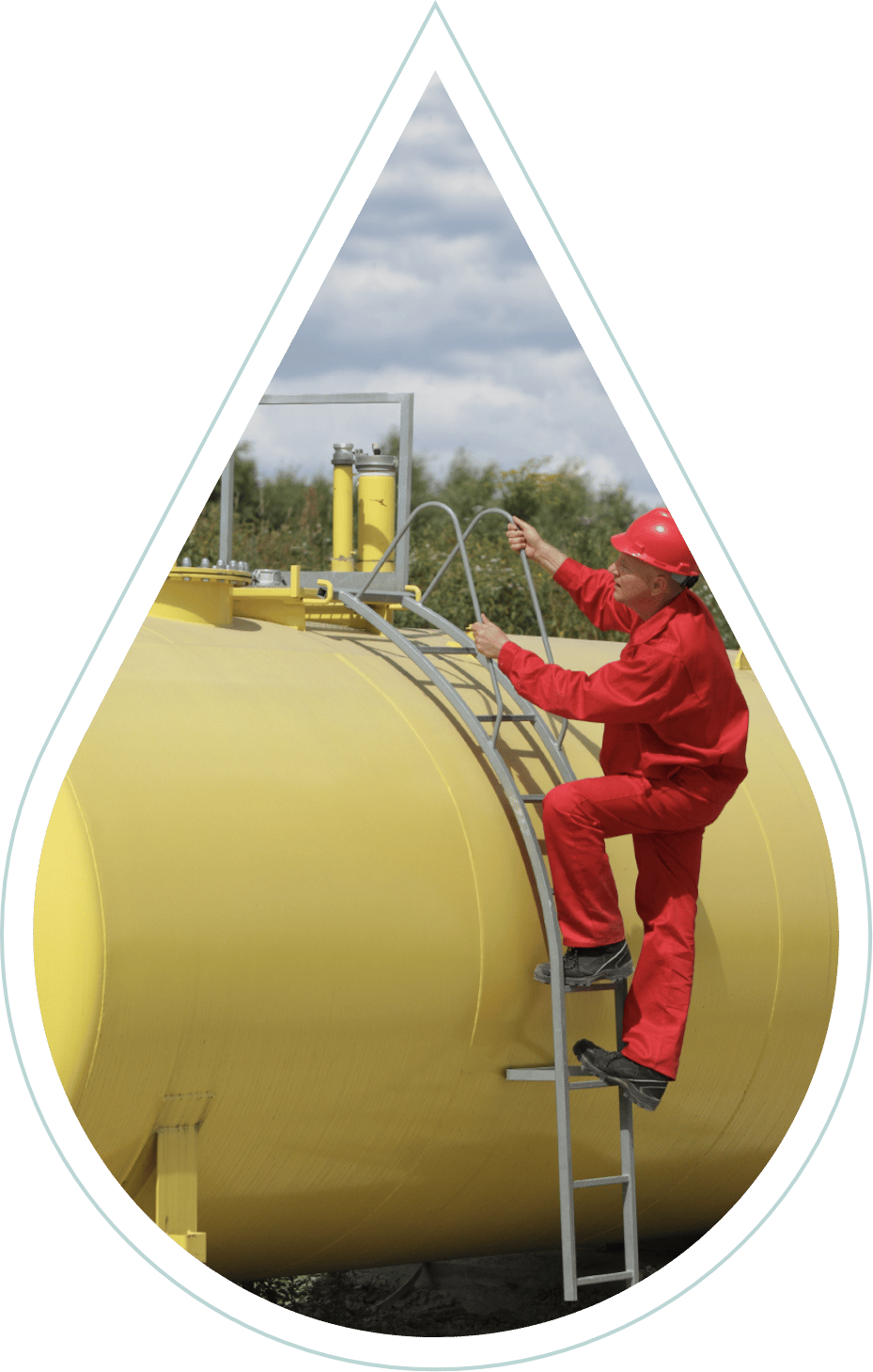 Oil Tanks Plus Engineer carrying out a Commercial Oil Tank Installation