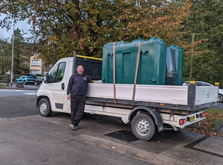 Oil Tanks Plus Engineer Delivering A New Oil Tank