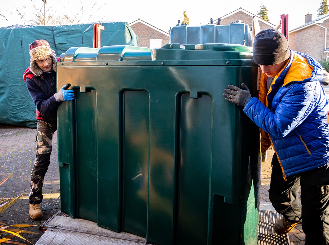 Oil Tanks Plus Engineers Delivering A Domestic Oil Tank